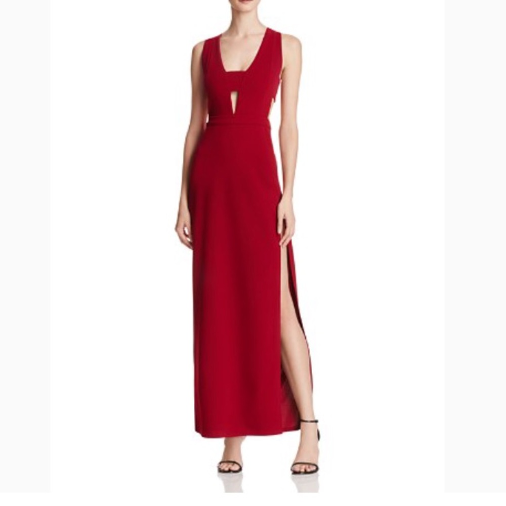 Aqua Band Detail Cutout Gown (S)